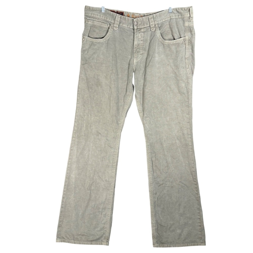 Rock Revival Mens Khaki Cotton Straight Leg Pants RPM006-TJ Size 44x36 Y2K Biker